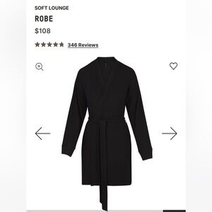 SKIMS Soft Lounge Black Robe